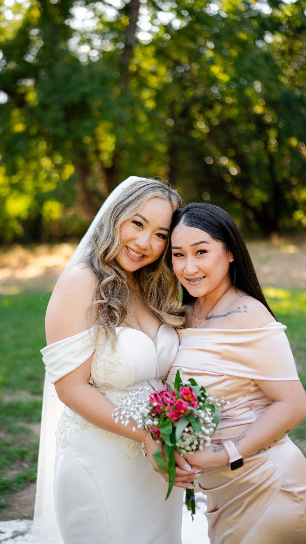 Heaven sharing a warm portrait with one of her closest friends