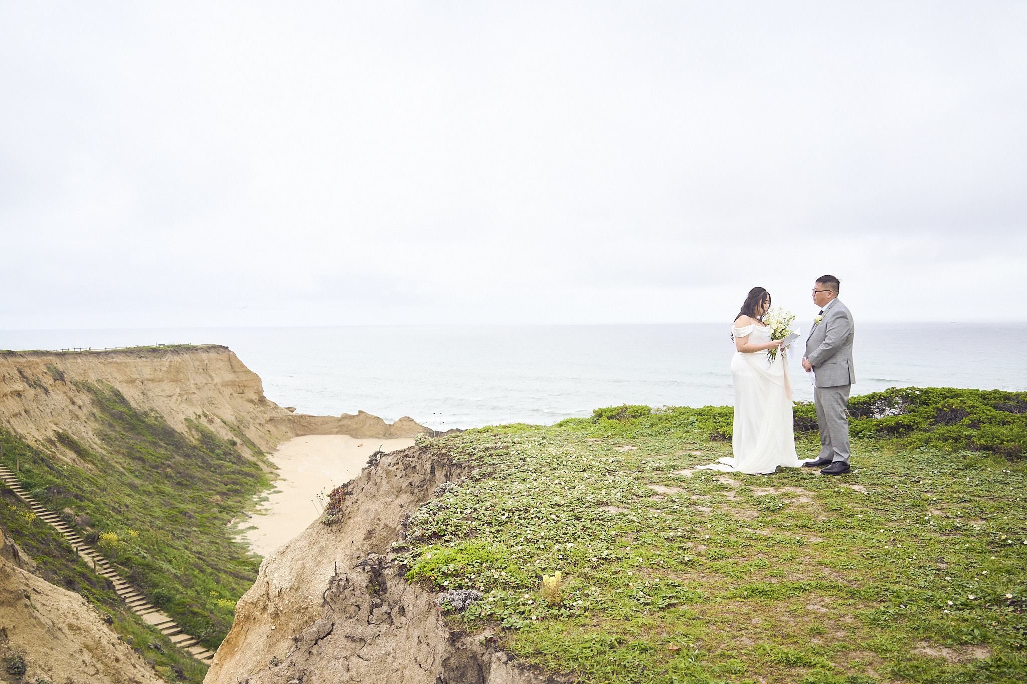 D + C together above the coastal cliffs