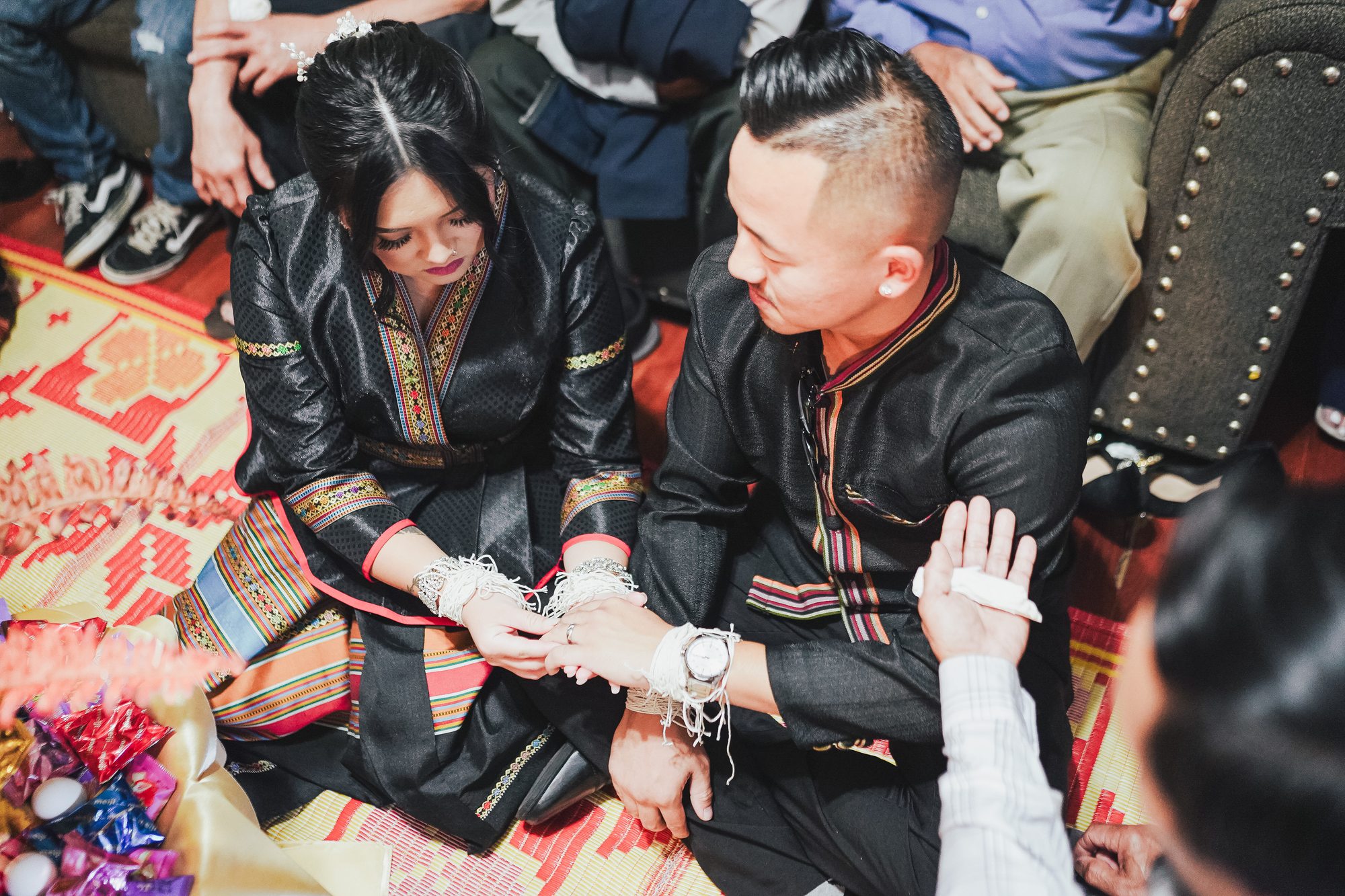 Lisa and Jacob gathered with family and friends